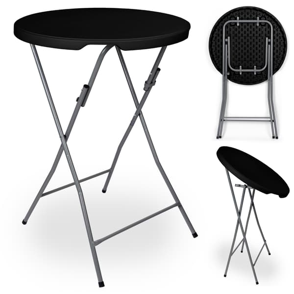 Hopfällbart cateringbord GALA 80 cm svart