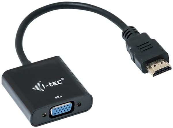 i-tec HDMI - VGA -sovitin FullHD/60 Hz 0,15 m musta (HDMI2VGAADA)