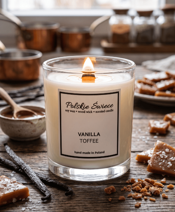Sojalys med trævæge + VANILLA TOFFEE