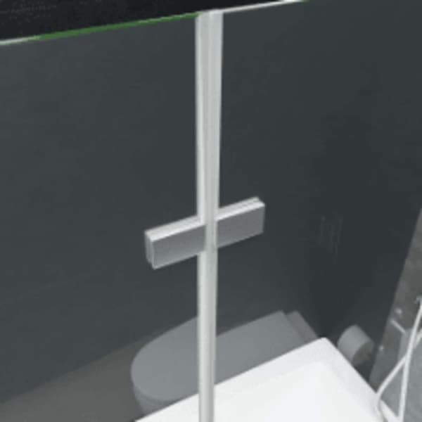 vidaXL foldbar brusekabine, 2 paneler, ESG, 95 x 140 cm