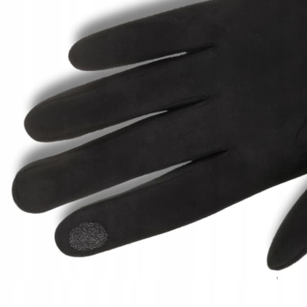 Bløde, varme herrehandsker i ruskind med touchscreen-system MORAJ BLACK