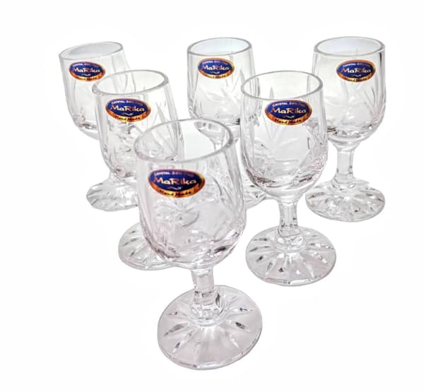 Krystal vodkaglas 25ml Frozen Leaf