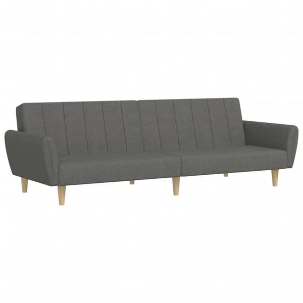 vidaXL 2-sits bäddsoffa, ljusgrå, klädd i tyg