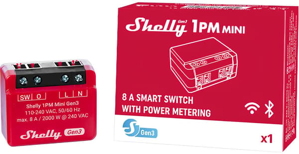 Shelly 1PM Mini Gen 3 smart relä