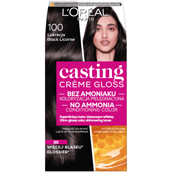 Loreal Casting Creme Gloss hårfarve - 100 lakrids (48 ml, 72 ml, 60 ml)