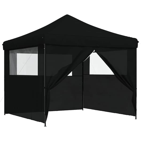vidaXL 4-vægs pop-up festtelt sort