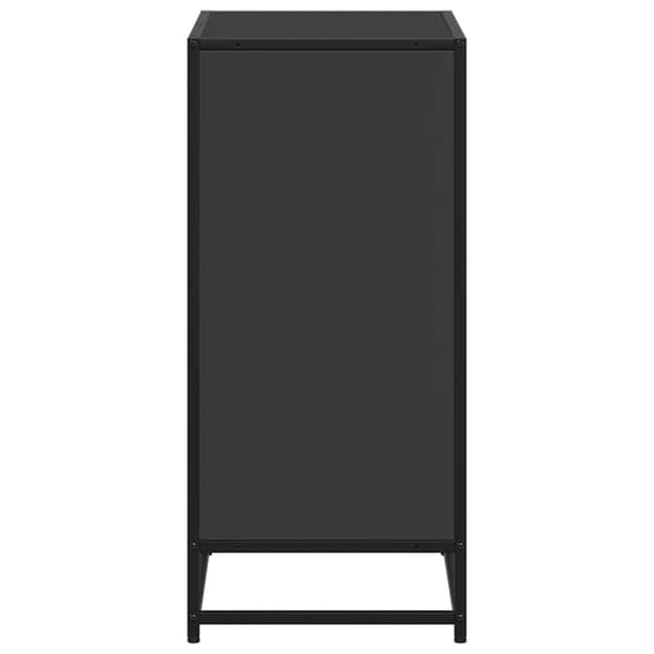 vidaXL bogreol, sort, 60x35x76 cm, træbaseret materiale