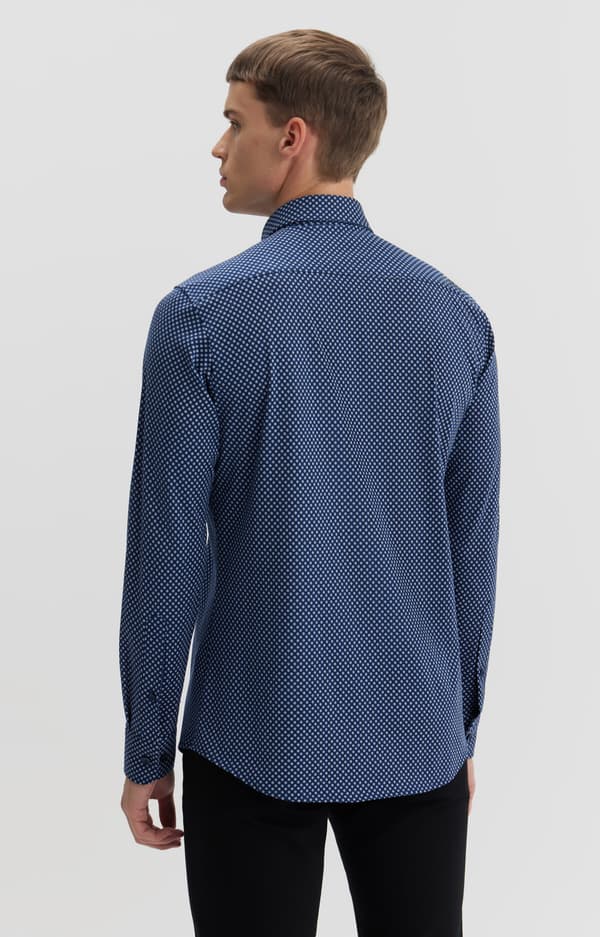 Slim fit-skjorta med tryck S