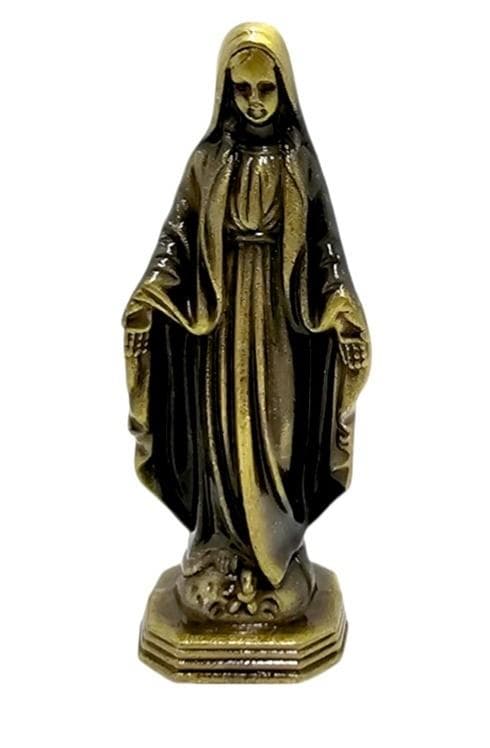 Metalfigur af Guds Moder 6 cm