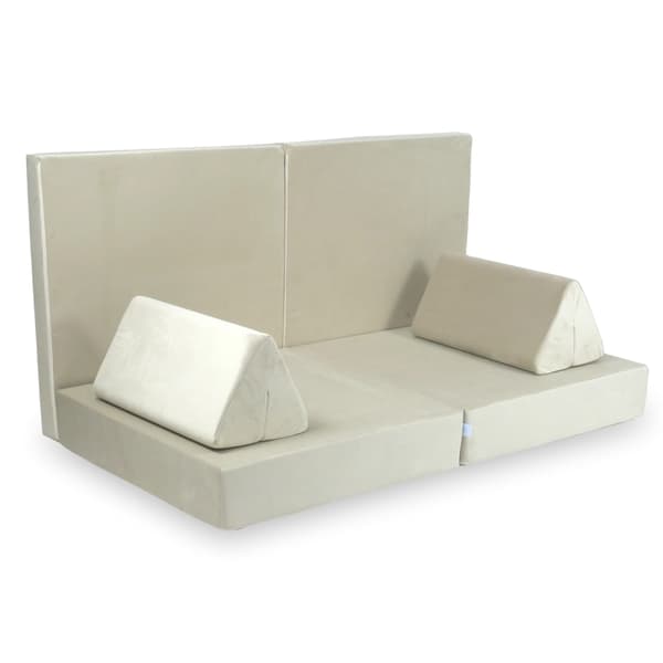 Montessori Premium Velour Ecru Legesofa