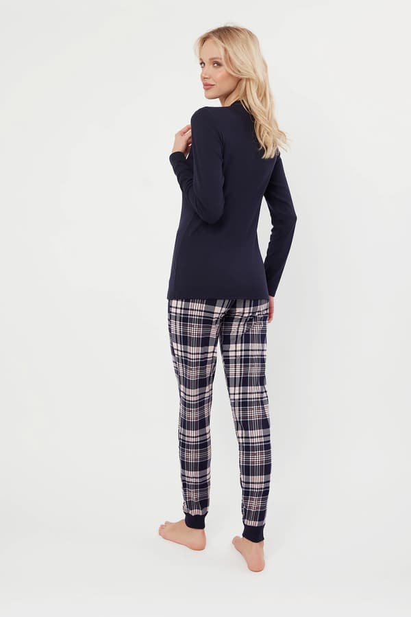 Dona dampyjamas långärmad, långbyxor M