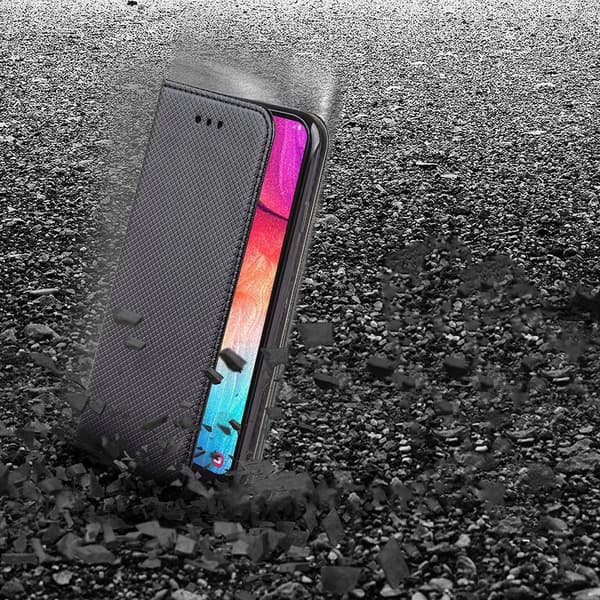 Etui til SAMSUNG GALAXY S9 PLUS /S9+ LUKKET SMART MAGNETETUIS SORT+GLAS