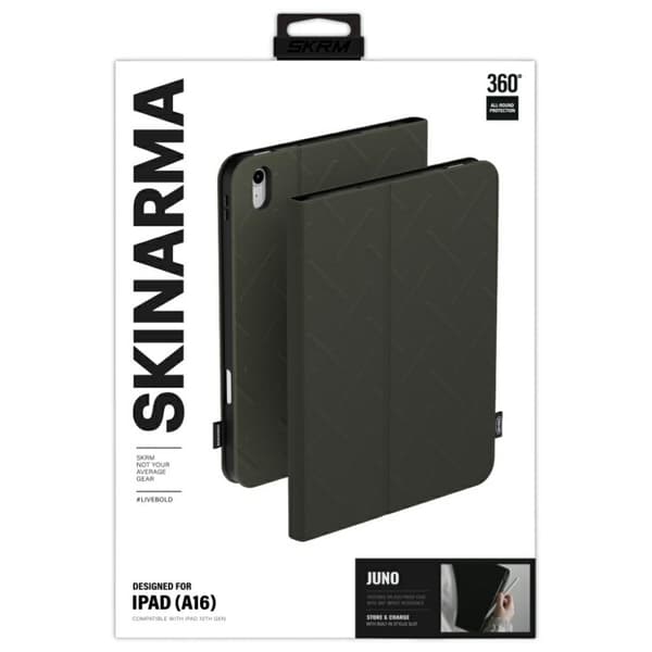 Skinarma Juno etui til iPad 11" A16 (2025) Oliven
