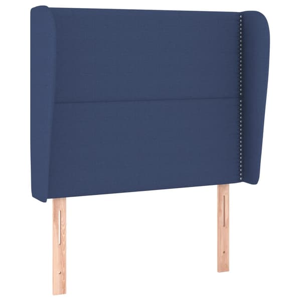 vidaXL Vingad nackstöd blå 93x23x118/128 cm tyg