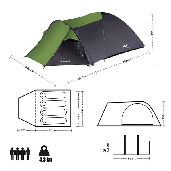 NC6012 TREKKER NILS CAMP campingtelt