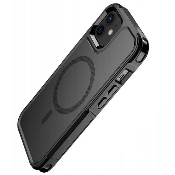 iPhone 12/12 Pro-skal, MagForce MagSafe, svart