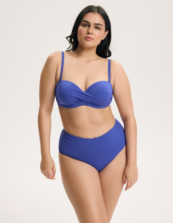 BASE Esotiq balconette bikinitop til større barm | blå 90D