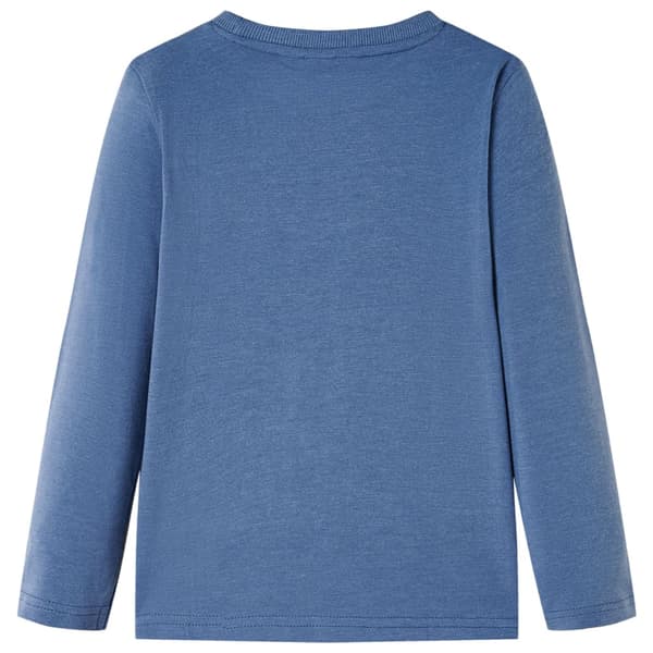 Barn långärmad T-shirt, marinblå, 116