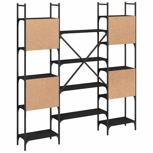 vidaXL bogreol sort 155,5x24x166,5 cm