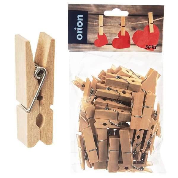Puiset koristeklemmarit 4,5 cm 50 kpl