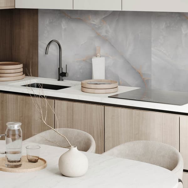 Selvklæbende vinyltrykt panel 120x60 cm elegant marmormønster
