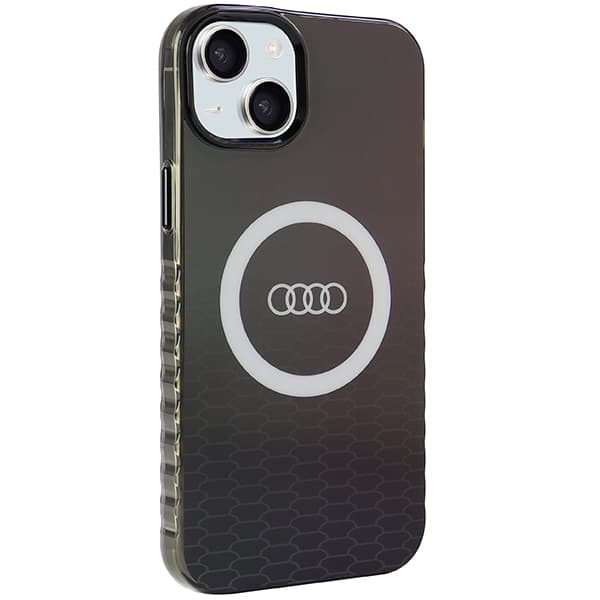 Audi IML MagSafe-etui med stort logo til iPhone 15 Plus, sort