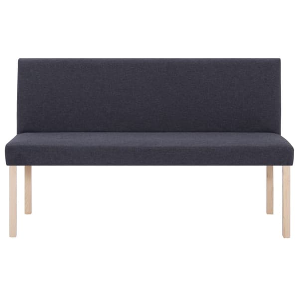 vidaXL Bänk, 139,5 cm, mörkgrå, polyester