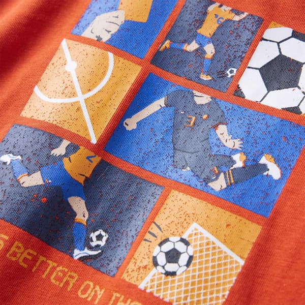 Barn långärmad T-shirt, orange, 128