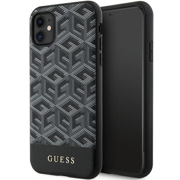 Guess GCube Stripes MagSafe-etui til iPhone 11 / Xr, sort