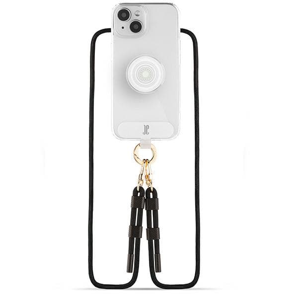 Just Elegance 3in1 PopGrip -kotelo iPhone 15:lle, läpinäkyvä