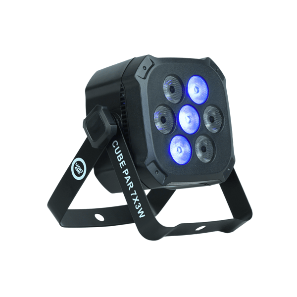 LIGHT4ME CUBE PAR 7X3W reflektor PAR scenelys lyseffekt LED RGB