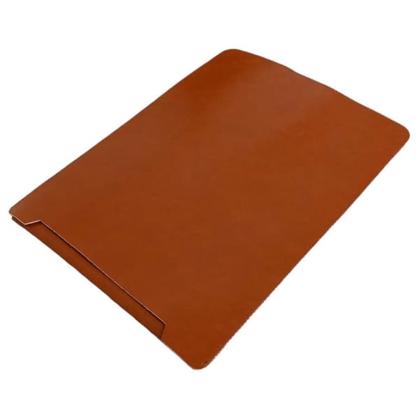 Brunt laptopfodral i läder, 33,5 x 25