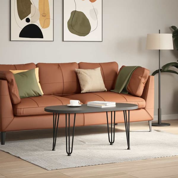 vidaXL hårnålebordben, 4 stk., sort, 42 cm, massivt stål