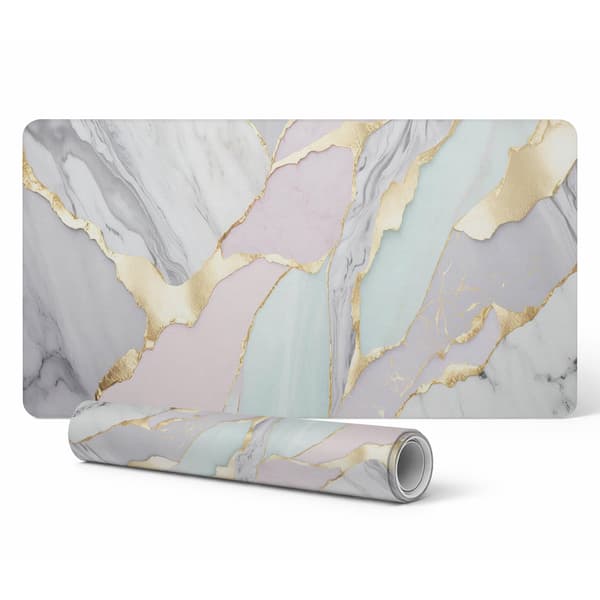 Universell skyddsmatta för datorutrustning marmorpastell 90x45 cm