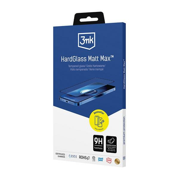 3MK HardGlass Matt Max härdat glas för iPhone 15 Plus