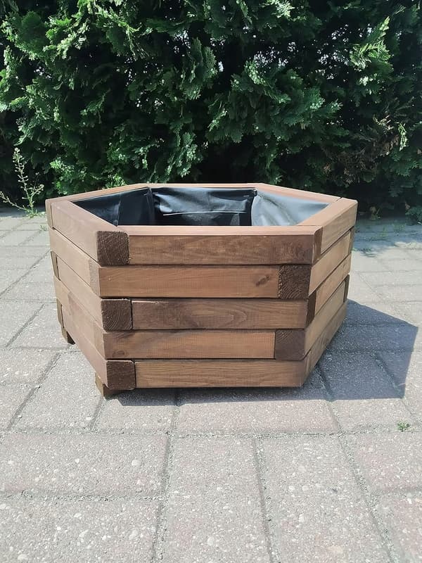 Træhavepotte, palisander, 51x44x23 D26