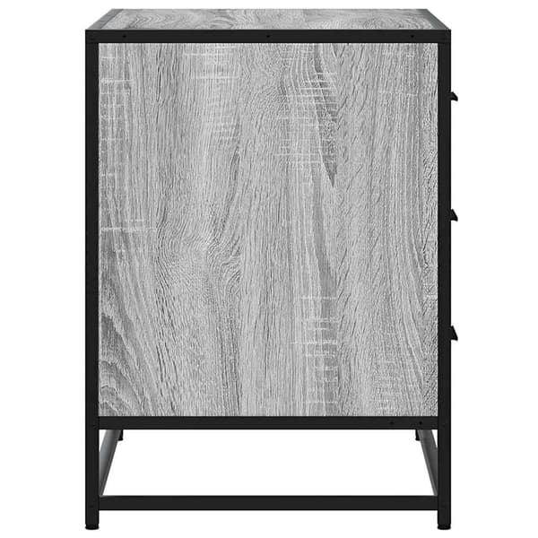 vidaXL kommode, grå Sonoma-eg, 70x41x56 cm, træbaseret materiale