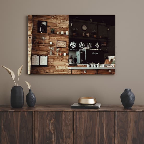 Puinen retrokeittiö canvas-taulu 70x50 cm