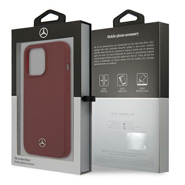 Mercedes Silikone Line Etui til iPhone 13 Pro Max, Rød
