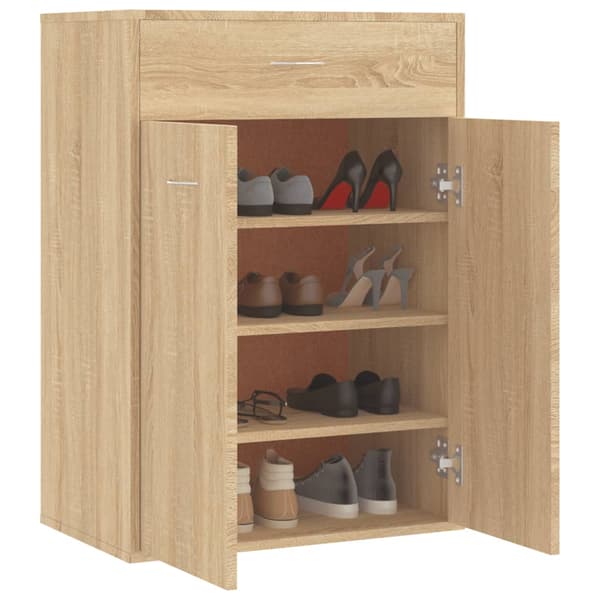 vidaXL skoskab Sonoma eg 60x35x84 cm spånplade