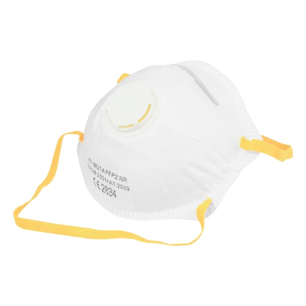 Skyddsmask för damm med halvrund ventil FFP2, 20-pack. Vorstahl