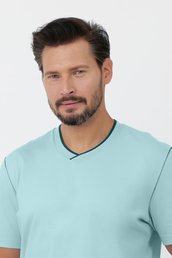 Herre pyjamas med korte ærmer, korte bukser Devon M