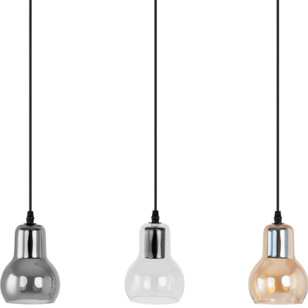 Moderne E27 loftlampe med 3 lyskilder - glasklokker