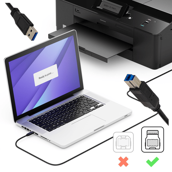 USB 3.0 AB-kabel 1m LogiLink USB-A til USB-B-kabel 5Gbps skærmet sort