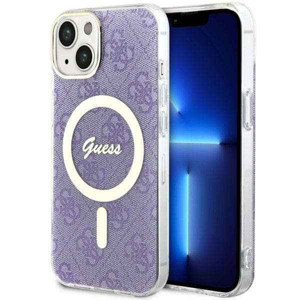 Guess IML 4G MagSafe-etui til iPhone 14, lilla