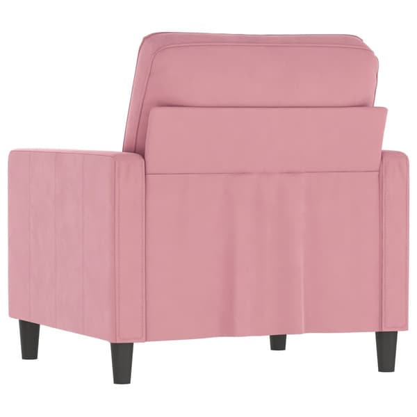 vidaXL Fåtölj, Rosa, 60 cm, Klädd i sammet