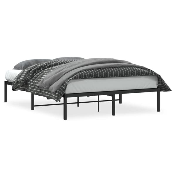 vidaXL metalsengestel sort 140x190 cm
