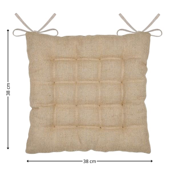 Beige jutedyna JOSEPHA 38x38 cm