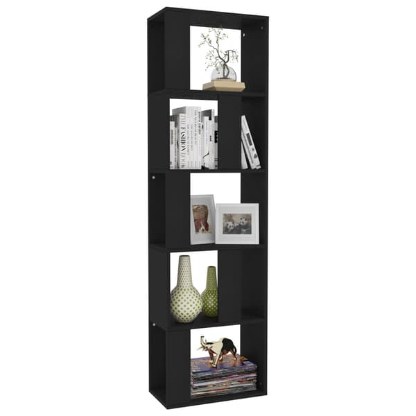vidaXL reol/opdeler sort 45x24x159 cm