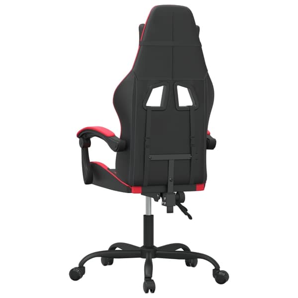 vidaXL gamingstol, sort og rød, kunstlæder